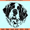 Saint Bernard Dog SVG, Saint Bernard SVG, Saint Bernard face SVG