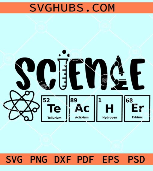 Science Teacher periodic table SVG, Science Teacher SVG, periodic science teacher SVG