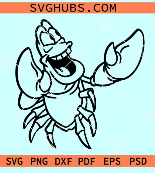 Sebastian the Crab SVG, The little Mermaid SVG, Sebastian SVG files