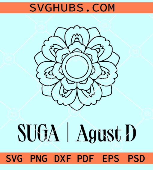 Sleeve Flower Agust D SVG, BTS Suga Agust D svg, Agust D D Day svg