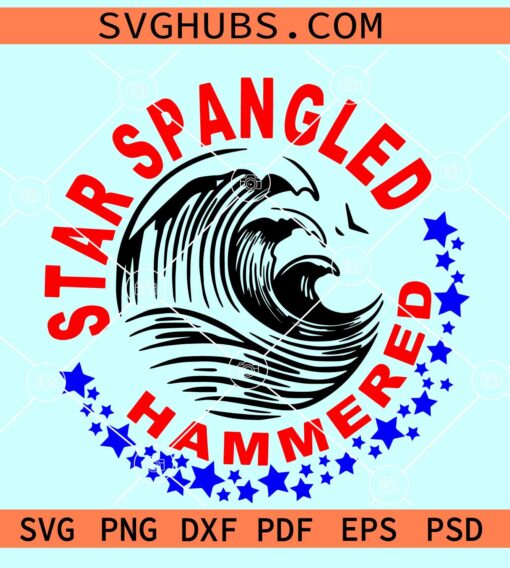 Star spangled hammered SVG, white claws SVG, Patriotic shirt SVG