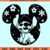 Stitch Mickey ears SVG, Stitch Disneyland Ears SVG, Disney Stitch svg