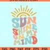Sunshine on my mind SVG, groovy font SVG, retro summer svg