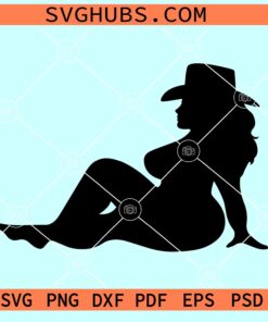 Thick Curvy Cowboy Mudflap Girl SVG, Mudflap Girl SVG