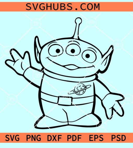 Toy Story Alien SVG, alien face SVG, Ooooh SVG, Green alien SVG