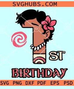 1st Birthday Moana SVG, Moana birthday svg, baby Moana SVG