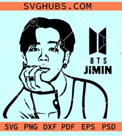 BTS Jimin SVG, Jimin stencil drawing, Jimin signature svg