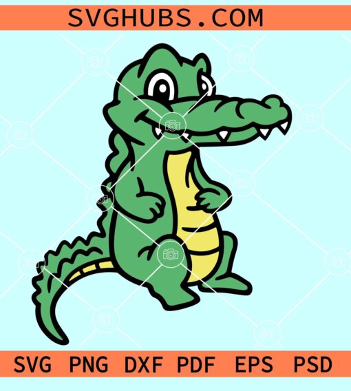Baby crocodile SVG, alligator SVG, crocodile cartoon SVG