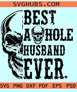 Best Asshole husband ever skull SVG, husband shirt svg
