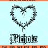 Bichota wire heart SVG, Bichota heart svg, Karol G La Bichota SVG