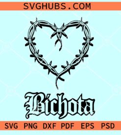 Bichota wire heart SVG, Bichota heart svg, Karol G La Bichota SVG