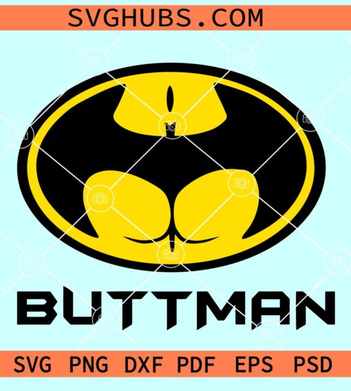 Buttman SVG, Buttman parody Svg, Buttman Batman svg