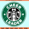 Cheerleader Starbucks logo SVG, Cheerleader Coffee SVG, I cheer a latte SVG