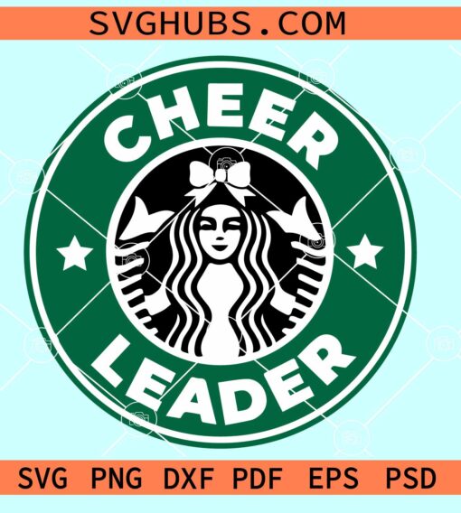 Cheerleader Starbucks logo SVG, Cheerleader Coffee SVG, I cheer a latte SVG