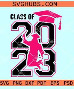 Class of 2023 stacked SVG, senior college font svg, graduation 2023 SVG