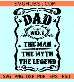 Dad Whiskey label SVG, Dad Jack Daniels SVG, Fathers Day SVG