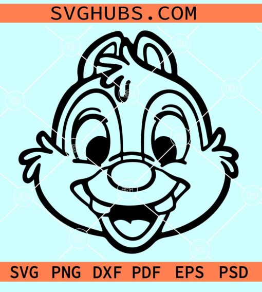 Dale Chipmunk Head SVG