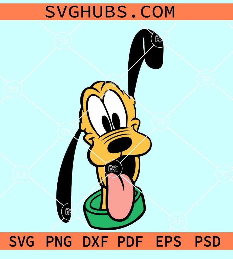 Pluto Dog Face Layered SVG, Pluto Disney Face SVG, Pluto Disney Dog SVG