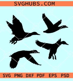Flying ducks SVG, duck hunting svg, ducks silhouette png