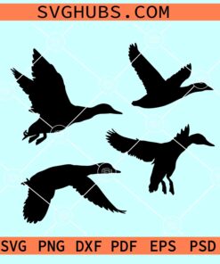 Flying ducks SVG, duck hunting svg, ducks silhouette png