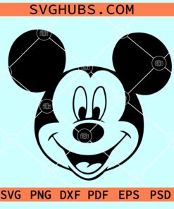 Mickey Mouse face smiling SVG