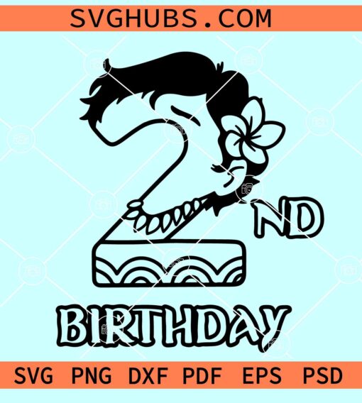2nd Birthday Moana SVG