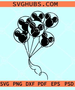 Mouse ears Balloons SVG, Mickey balloons svg, Balloons Disney svg