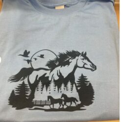 Running horse scene svg