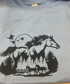 Running horse scene svg
