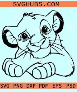 Simba cub Lion King svg, Lion King SVG, baby Simba SVG