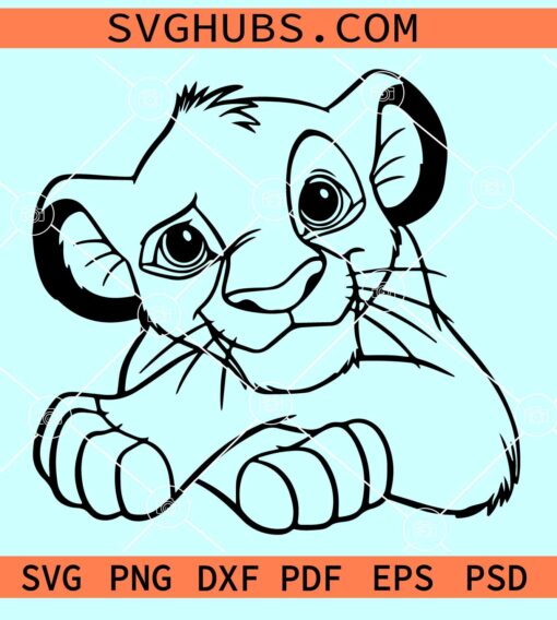 Simba cub Lion King svg, Lion King SVG, baby Simba SVG
