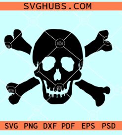 Skull crossbones SVG, human skull svg, Jolly Roger svg