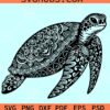 Turtle mandala SVG, Mandala turtle SVg, sea turtle svg, Turtle zentangle svg