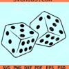 Two dice SVG, dice svg, Las Vegas svg, gambling SVG, Casino SVG