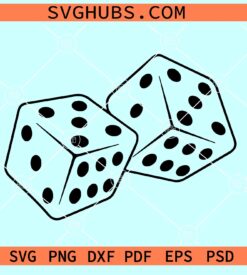 Two dice SVG, dice svg, Las Vegas svg, gambling SVG, Casino SVG