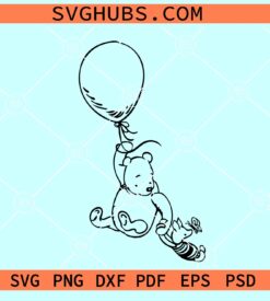 Winnie the Pooh with piglet SVG, baby Winnie svg, Pooh Piglet SVG