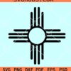 Zia Symbol SVG, New Mexico Zia Sun Symbol SVG, New Mexican cross SVG