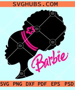 Afro Barbie SVG, Afro Barbie girl SVG, African American SVG