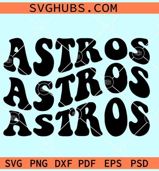 Astros retro wavy SVG