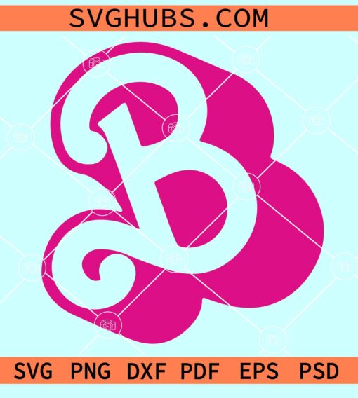 Barbie Big B Logo SVG, Barbie B logo svg, Barbie doll svg