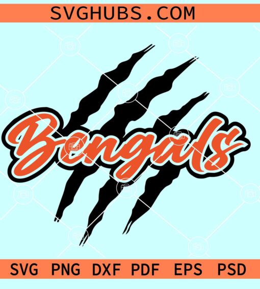 Bengals Claw SVG, Bengals football svg, Cincinnati Bengals Svg