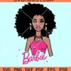 Black Doll Barbie SVG, afro Barbie girl SVG, Black Doll Curly Afro SVG