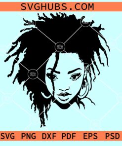 Black Woman Dreadlocks SVG, Locs svg, woman with with locs SVG