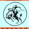 Cowboy on Bucking Bronco SVG, Western svg, Bronco clipart