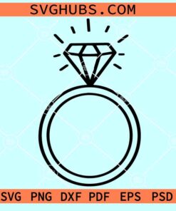 Diamond Ring svg, engagement ring svg, wedding svg
