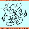 Disney Mickey Mouse SVG, mickey Outline SVG, Mickey vector