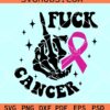 Fuck Cancer Skeleton middle finger SVG, Fuck cancer svg