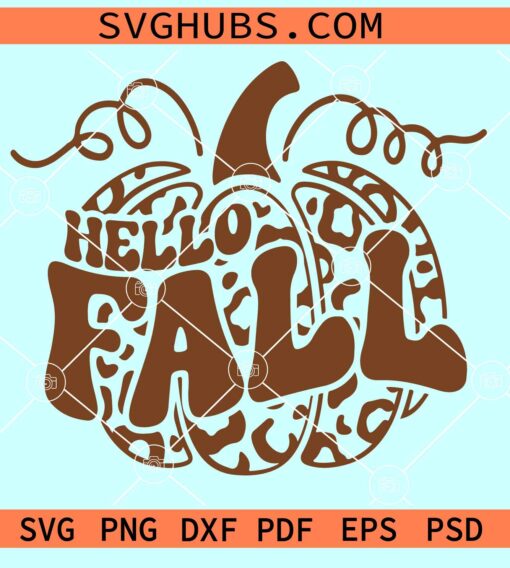 Hello fall pumpkin SVG, hello pumpkin svg, fall sign SVG