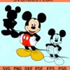 Mickey Mouse standing SVG, Mickey Mouse layered SVG, Disney Characters SVG