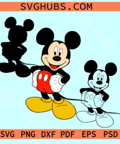 Mickey Mouse standing SVG, Mickey Mouse layered SVG, Disney Characters SVG